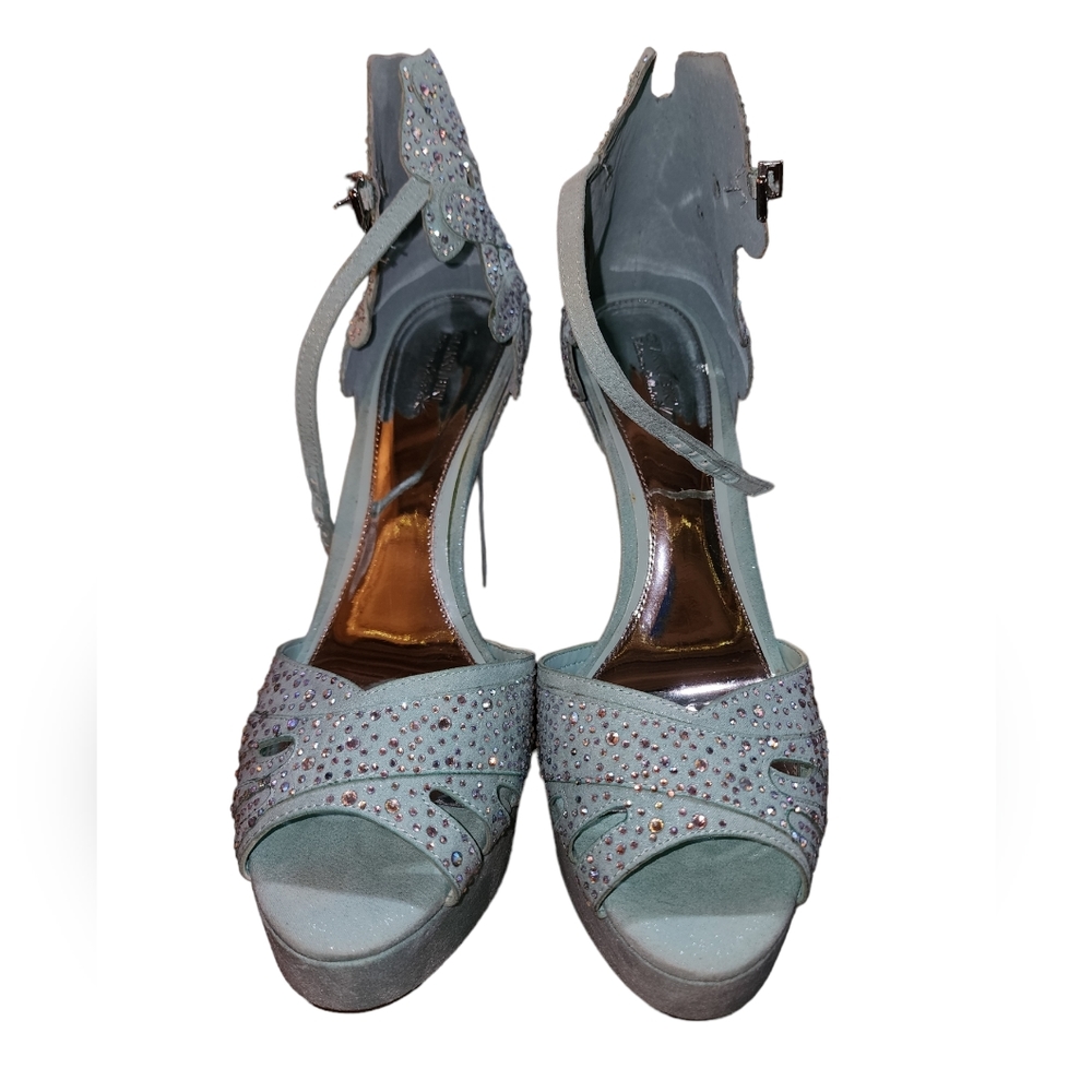 Giani Bini Platinum Collection light blue, sparkly, stilettos - Picture 3 of 7